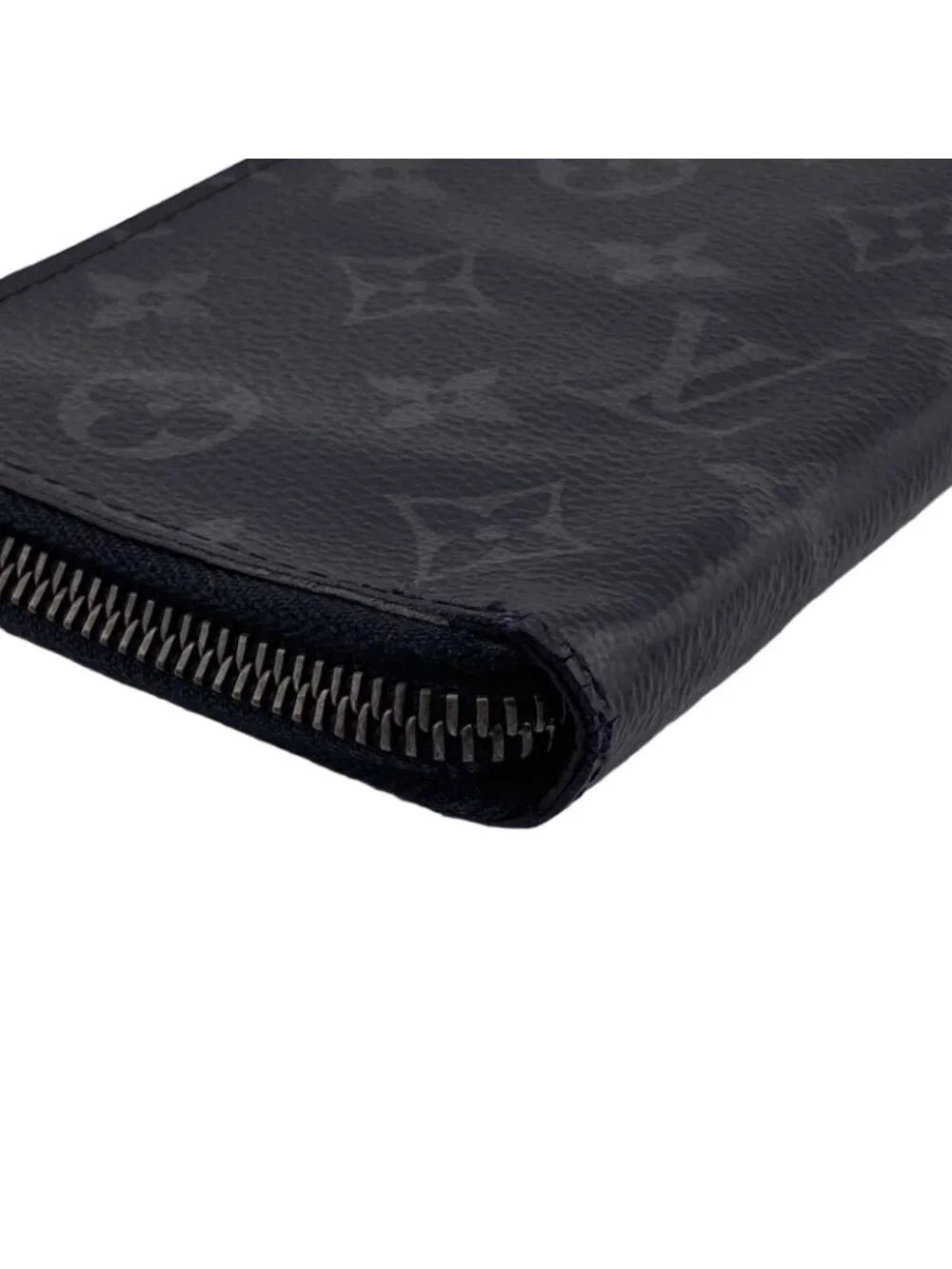 Louis Vuitton Zippy Wallet Vertical Monogram Eclipse Zip Around Black Gray